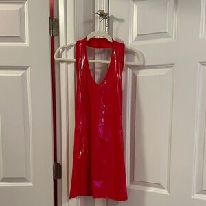 PrettyLittleThing Red Backless Dress
